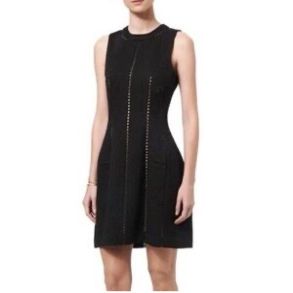 Rebecca Taylor Black Sheath Mini Cocktail Dress
